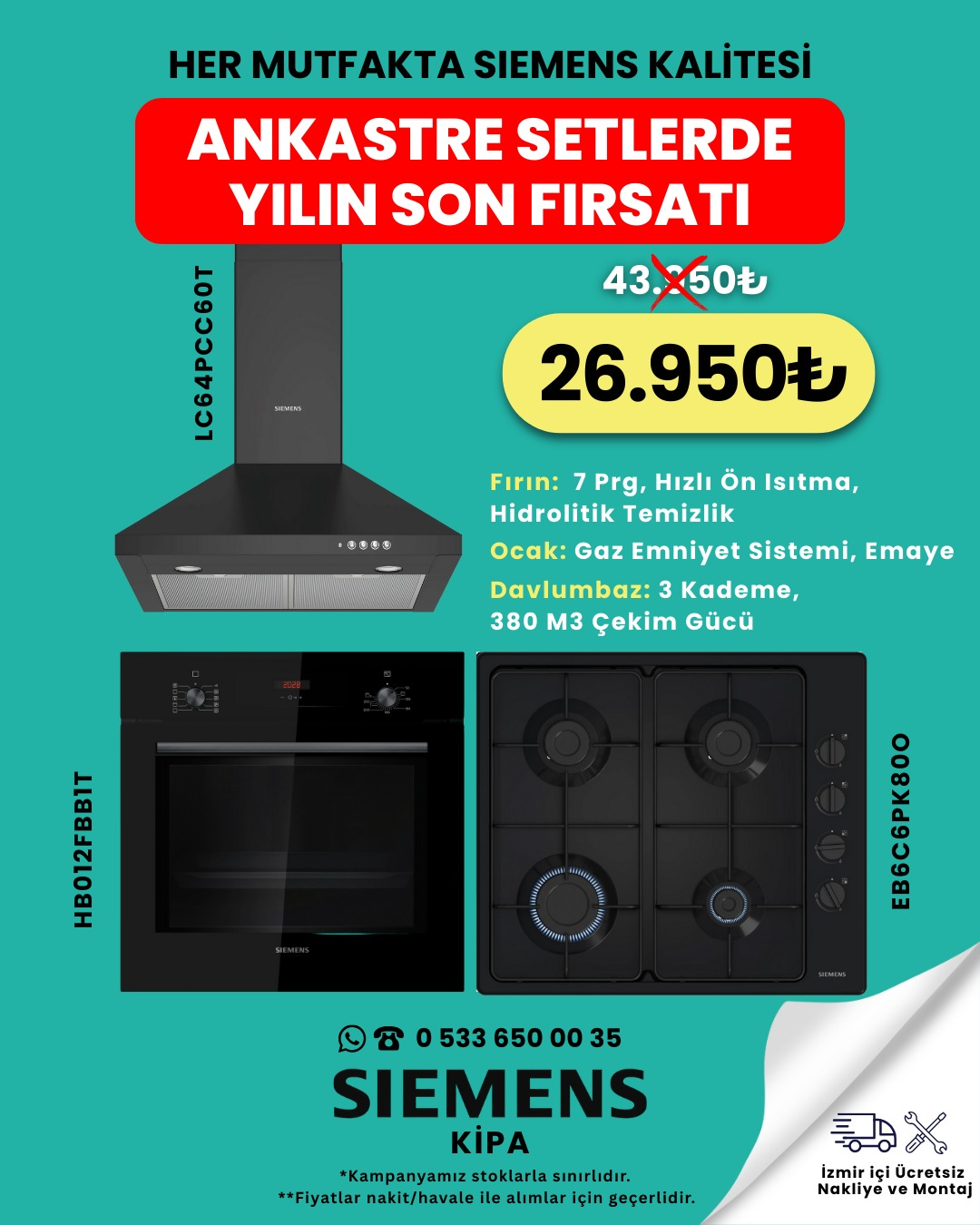 ANKASTRE SETLERDE YILIN SON FIRSATI!