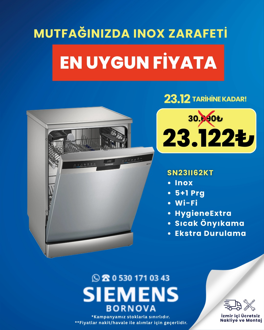 SIEMENS BULAŞIK MAKİNESİNDE KAÇIRILMAYACAK FİYAT AVANTAJI!