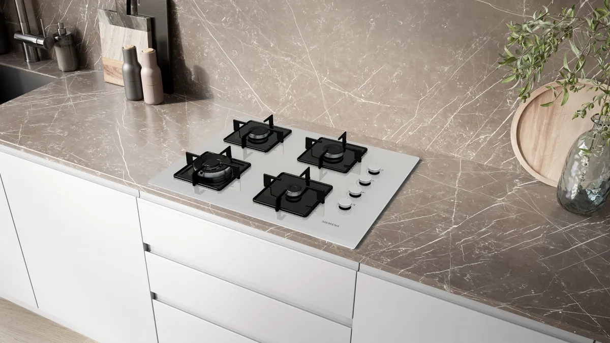 Siemens EO7C2HP30O Beyaz Cam Ankastre Ocak