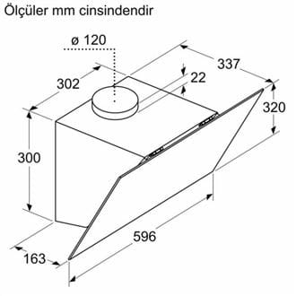 Siemens LC64KPJ70T 60cm Duvar tipi davlumbaz