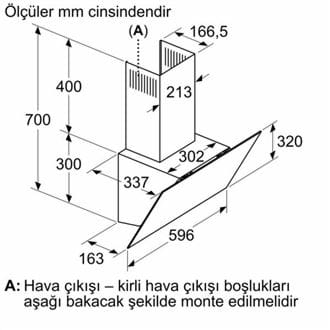 Siemens LC64KPJ70T 60cm Duvar tipi davlumbaz