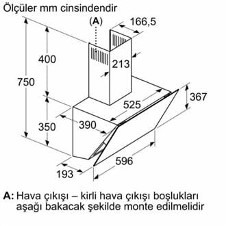 Siemens LC67KPJ60T 60cm Duvar tipi davlumbaz