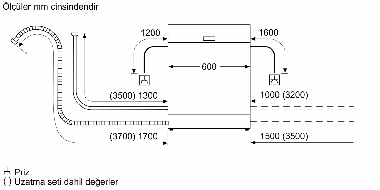 Siemens SN25EW63KT 6 Programlı Bulaşık Makinesi