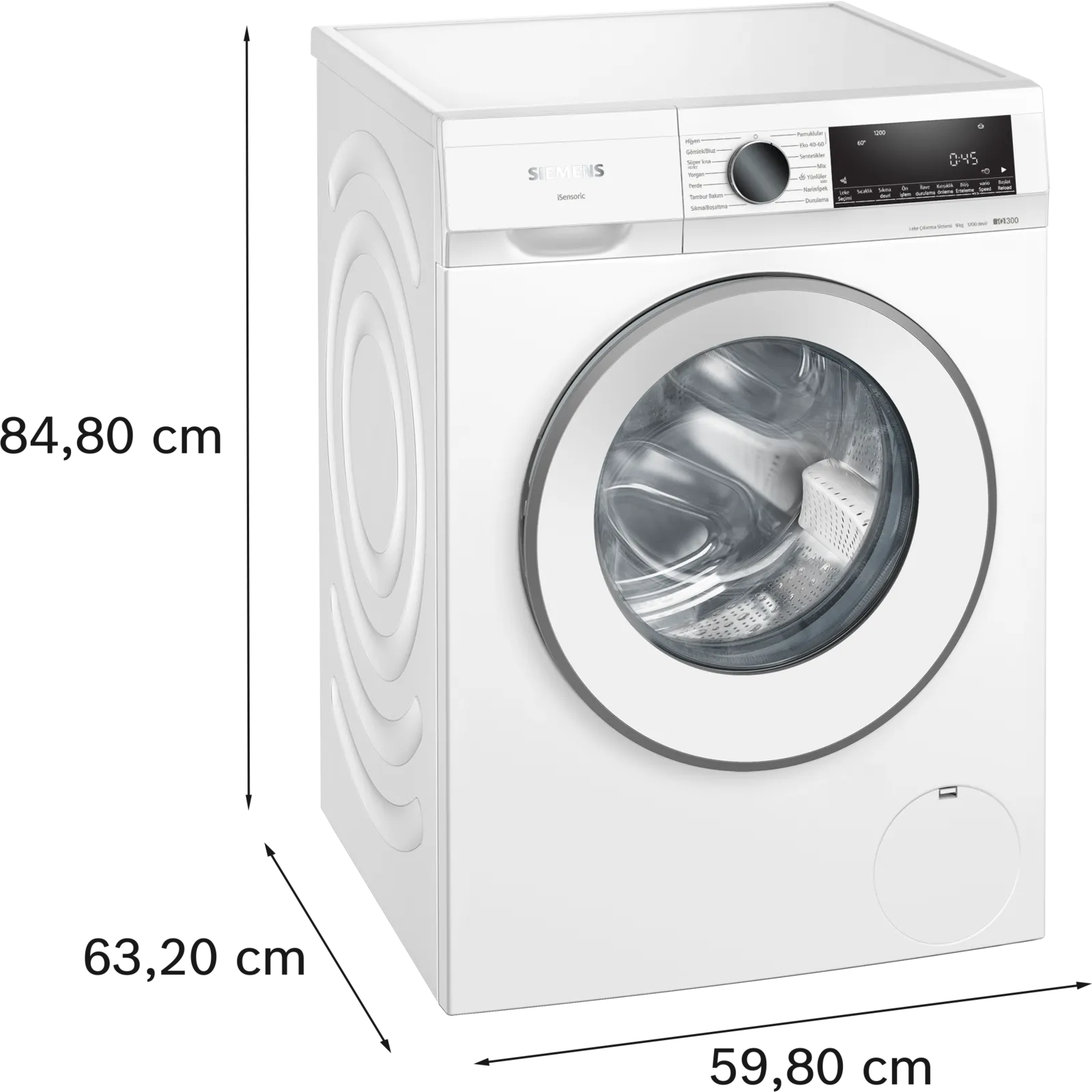 Siemens WG42A2X3TR 1200 Devir 9 kg Çamaşır Makinesi